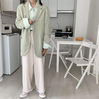 Plain Shirt / Wide-leg Pants / Blazer