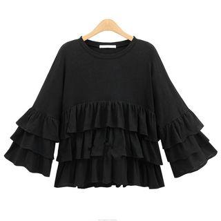 Long-sleeve Tiered Top