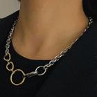 Geometric Stainless Steel Necklace Gold & Silver - One Size