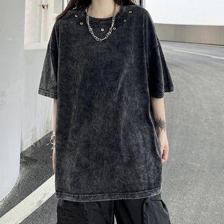 Washed Elbow-sleeve T-shirt / Washed Tank Top