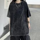 Washed Elbow-sleeve T-shirt / Washed Tank Top