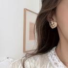 Quilted Heart Earring / Clip-on Earring