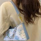 Floral Print Chained Shoulder Bag