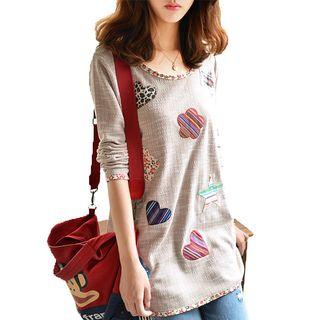 Applique Long-sleeve Tunic