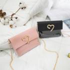 Set: Pvc Panel Faux Leather Crossbody Bag + Pouch