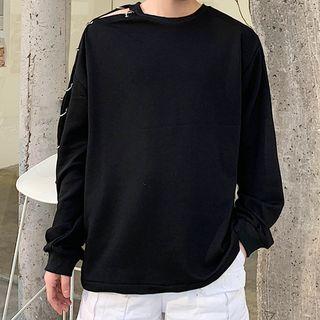 Ring Slit Sleeve Pullover
