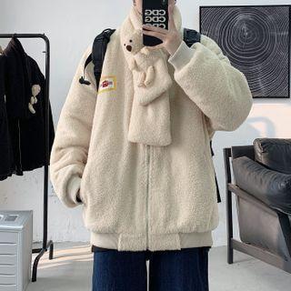 Set: Fleece Zipped Jacket + Scarf