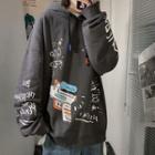 Graphic Print Hooded Shirt