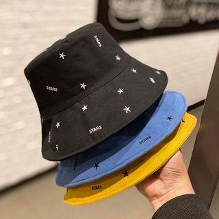 Star Embroidered Bucket Hat
