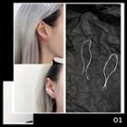 Stainless Steel Swirl Fringed Earring 1 Pair - Silver - One Size