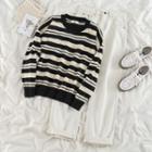 Striped Sweater / Straight Leg Jeans