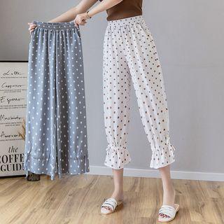 Cropped Adjustable Cuff Pants