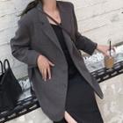 Oversize Single-breasted Plain Blazer