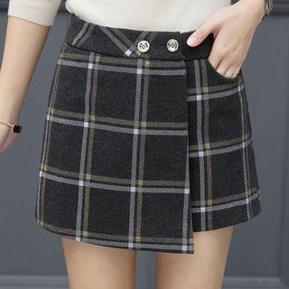 Plaid Knit Skort