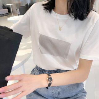Short-sleeve Color Blouse T-shirt