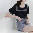 Short-sleeve Patterned Tunic