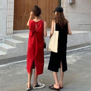 Cutout Ribbon-back Tank Dress
