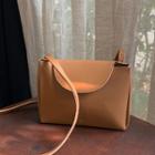 Flap Pleather Shoulder Bag Camel - One Size