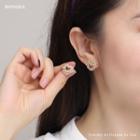 Rhinestone Heart Necklace / Stud Earring