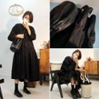V-neck Shirred Maxi Dress