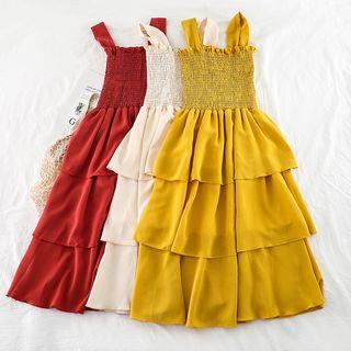 Chiffon Layered Midi Dress