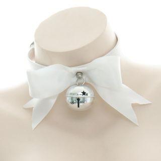 Bow Bell Pendant Choker