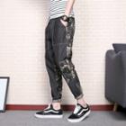 Camouflage Panel Tapered Pants