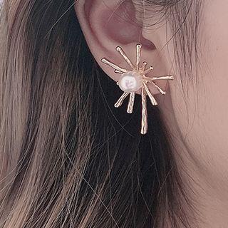 Faux Pearl Firework Earring