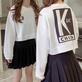 Printed Crop Pullover