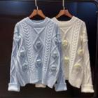 Flower Sweater Off-white - One Size