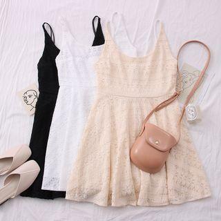 Lace Sleeveless Mini Dress