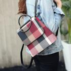 Convertible Plaid Backpack