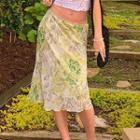 High Waist Floral Print Midi Skirt