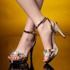Rhinestone Ankle Strap High-heel Sandals