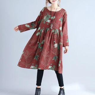 Long-sleeve Shirred Tunic