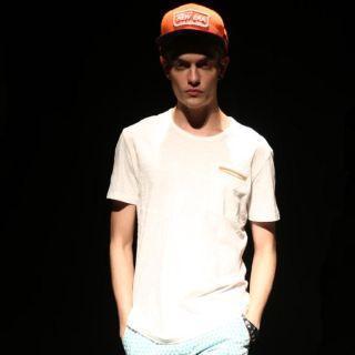 Contrast-trim Short-sleeve T-shirt