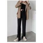 Asymmetrical Slit Wide Leg Pants