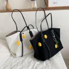 Embroidered Shoulder Tote