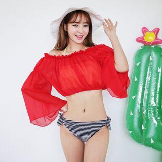 Set: Cropped Swim Top + Bikini