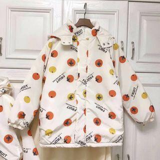Fruit Print Padded Hoodie / Fruit Print Padded Jacket