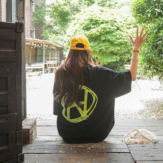 Print-back Oversized T-shirt