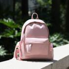 Ribbon Bow Canvas Backpack Peach Pink - One Size
