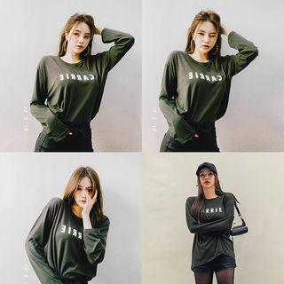 Carrie Printed Fleece-lined T-shirt