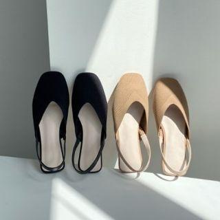 Slingback Knit Flat Mules