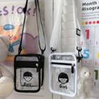Printed Pvc Panel Crossbody Bag / Bag Charm / Set
