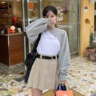 Balloon-sleeve Bolero Sweatshirt