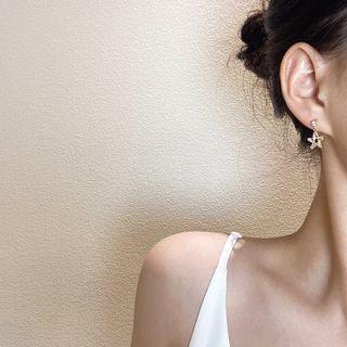 Star Rhinestone Alloy Earring E512 - Gold - One Size