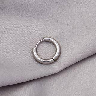 Alloy Hoop Earring E2060 - 1 Pr - Silver - One Size