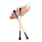 Dual Head Woodle Handle Eyeshadow Brush As Shown In Figure - One Size