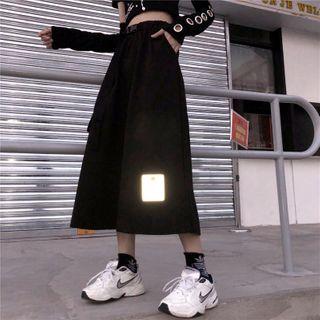 Reflective A-line Cargo Skirt